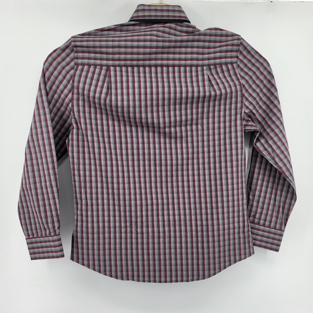 Nick Graham Mens Stretch Modern Fit Plaid Dress Shirt and Tie Set Size Small new - Picture 3 of 10
